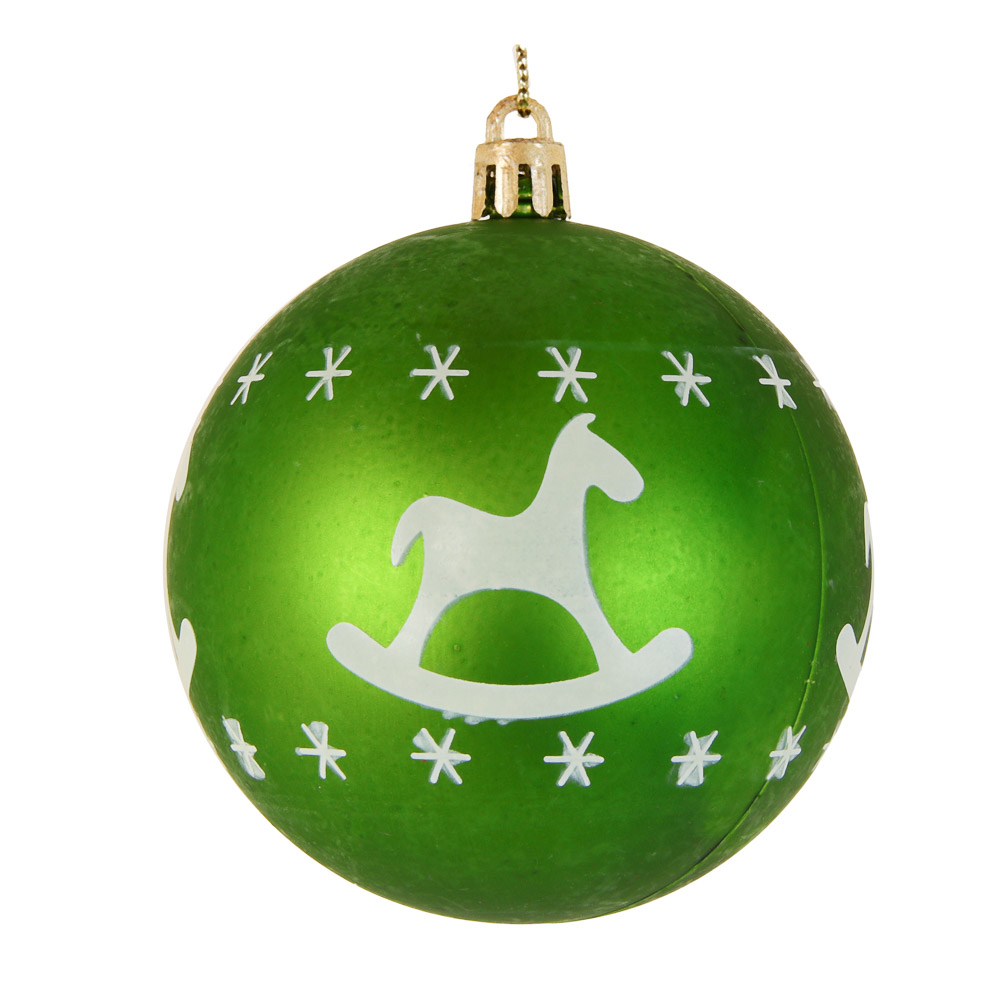 СНОУ БУМ Набор шаров 8 см, 4 шт, пластик, глиттер, 26-163 - #3