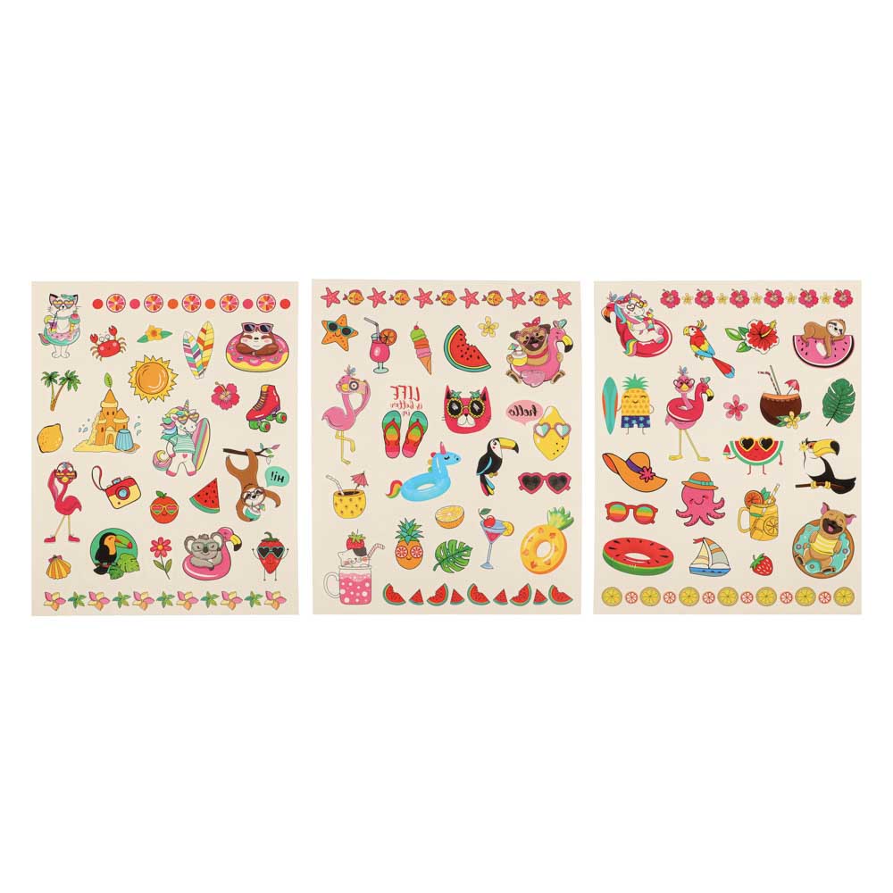 НД ПЛЭЙ Наклейки-татуировки, бумага, 11,8х19см, 2 листа, 4 дизайна - #3