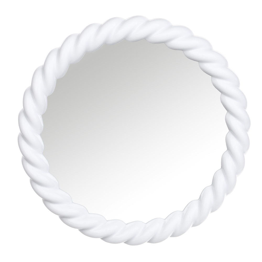 ЮНИLOOK Зеркало настольное круглое в витой рамке, пластик, стекло, диаметр 18,5см, 2 цвета - #3