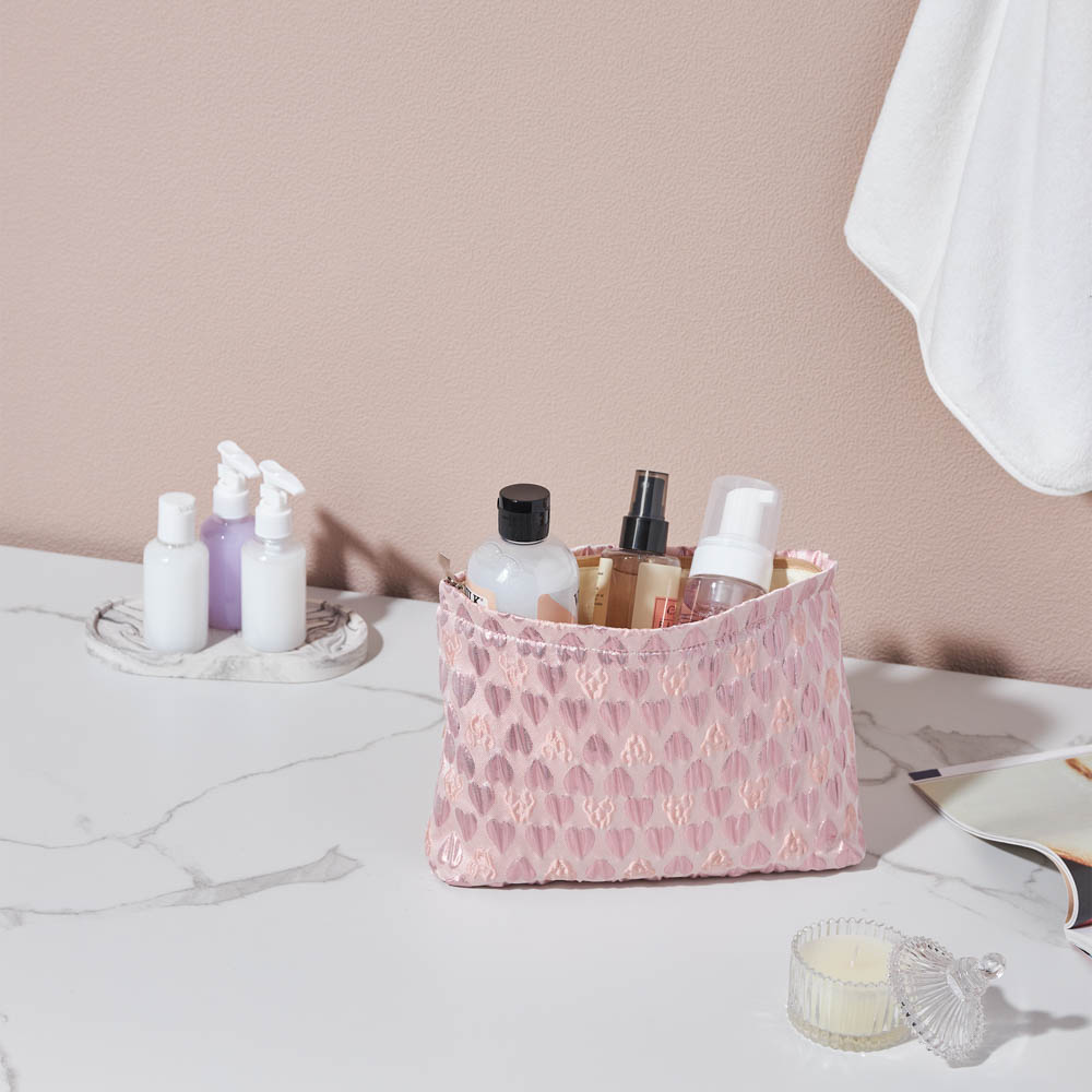 Шкатулка, 26x5,5x18 см, цвет розовый, полиэстер - #5