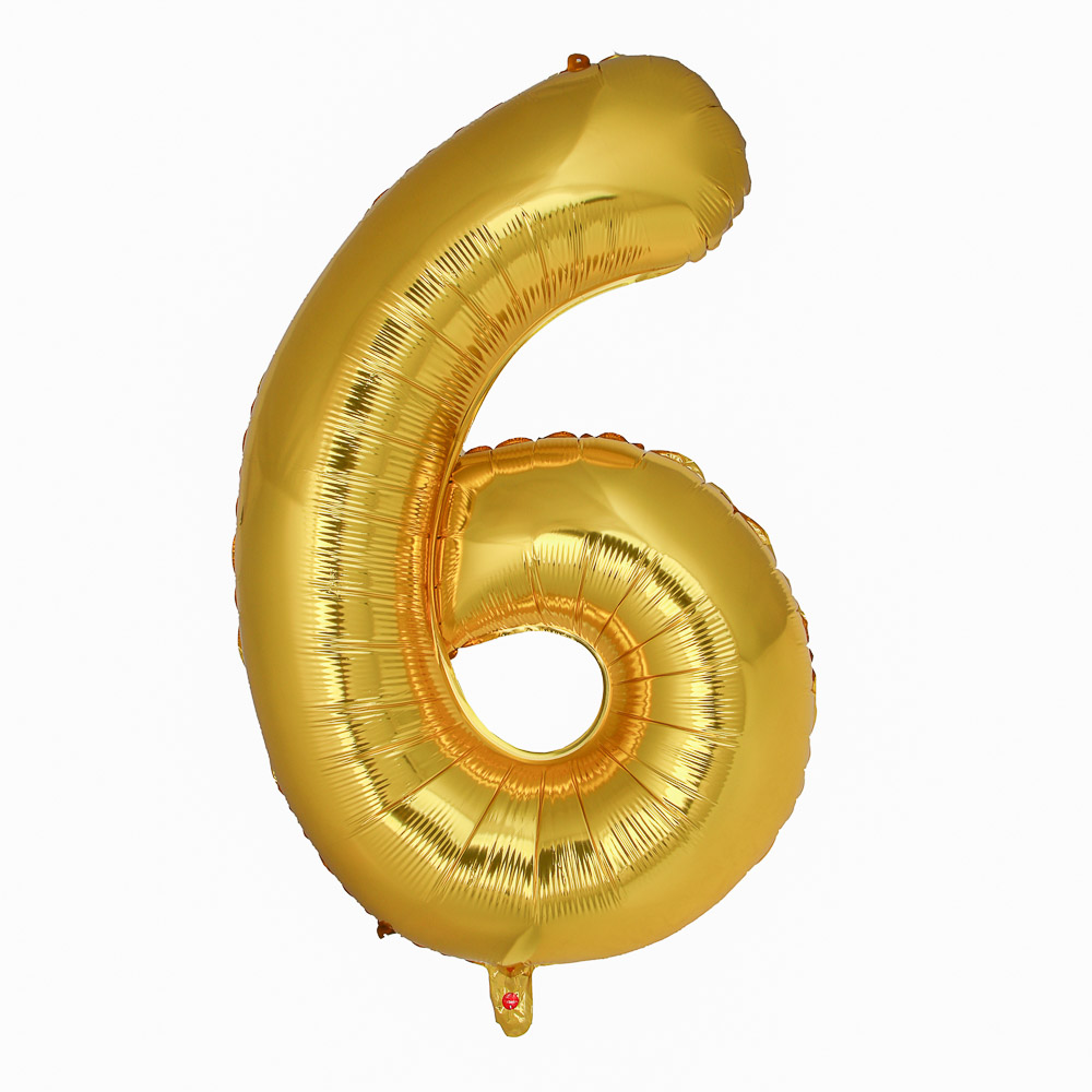 Шар воздушный фольгированный "Цифра" тм Fntastic, 40", золотистый, микс - #2