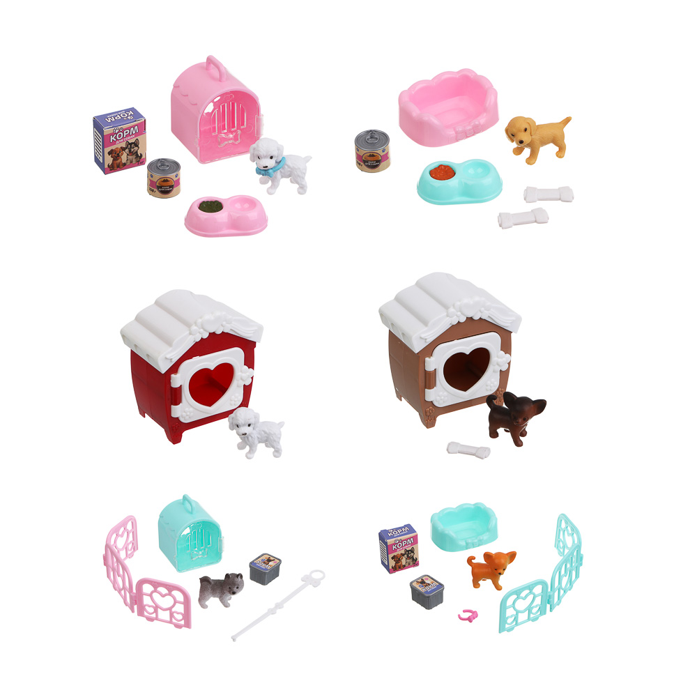 ИГРОЛЕНД Питомец с акс. "Дружок в будке" ABS, PP, 8х5х12 см, 6 диз. - #2
