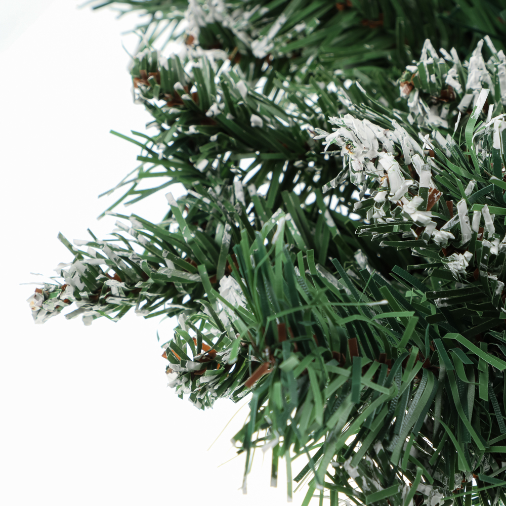 СНОУ БУМ Венок с заснеженными кончиками 40 см ПВХ, 26-87 - #3