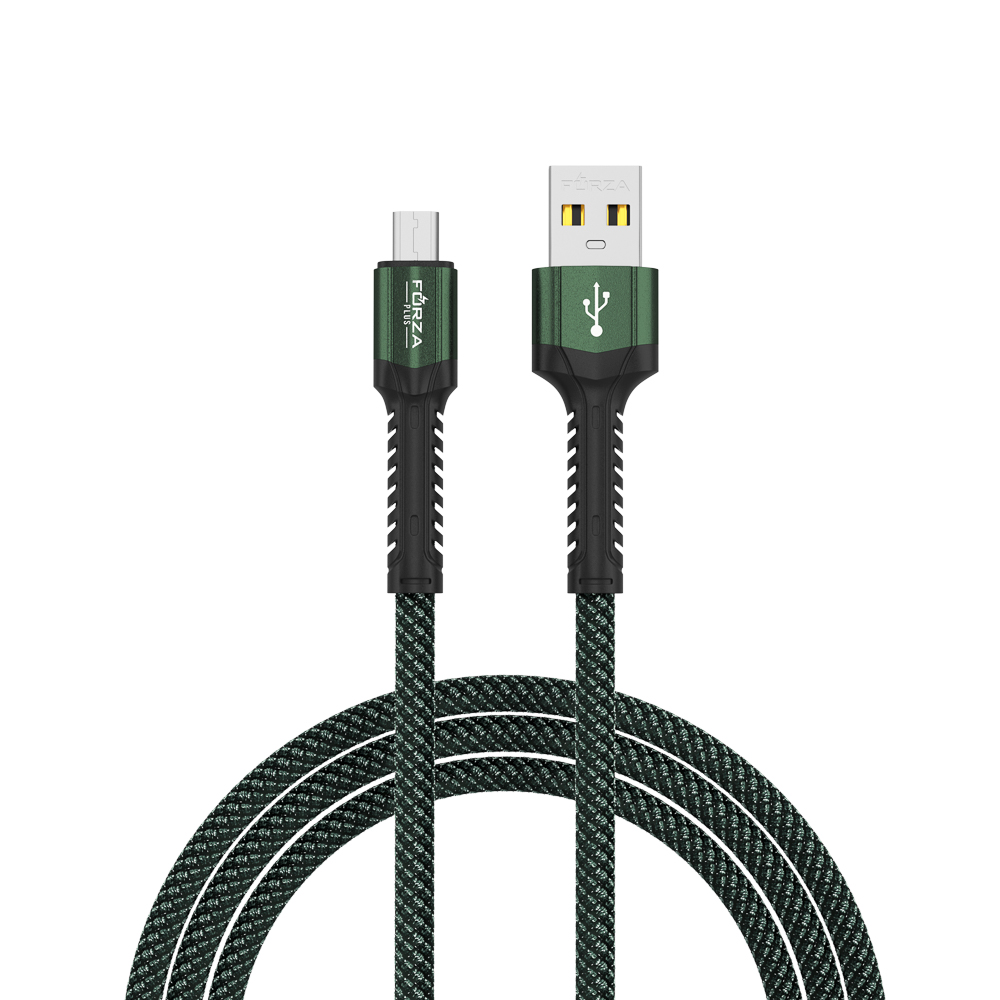 FORZA Кабель для зарядки Вернисаж microUSB, 1м, Быстрая зарядка 2.4А, 12W, тканевый , 3 цвета - #9