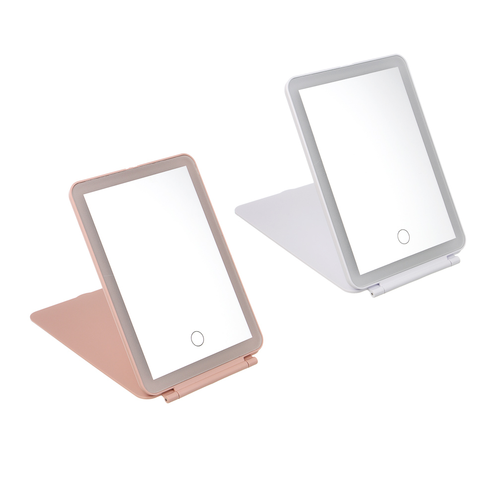 Зеркало с LED подсветкой настольное тм ЮНИLOOK Светозар, полипропилен, стекло, 19,8х13,5см, 2 цвета - #1