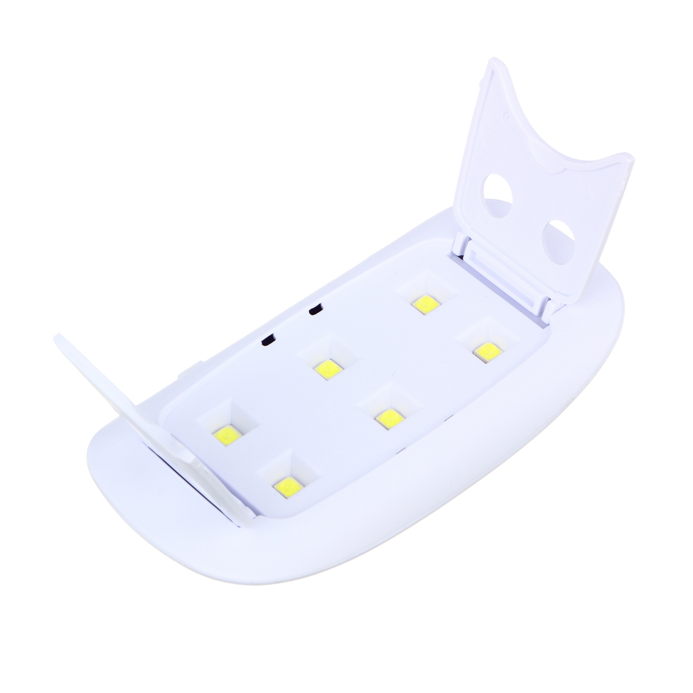 ЮL Лампа-мини UV/LED с USB проводом, 13,1х6,7х1,9см, 6W, пластик, белая - #3