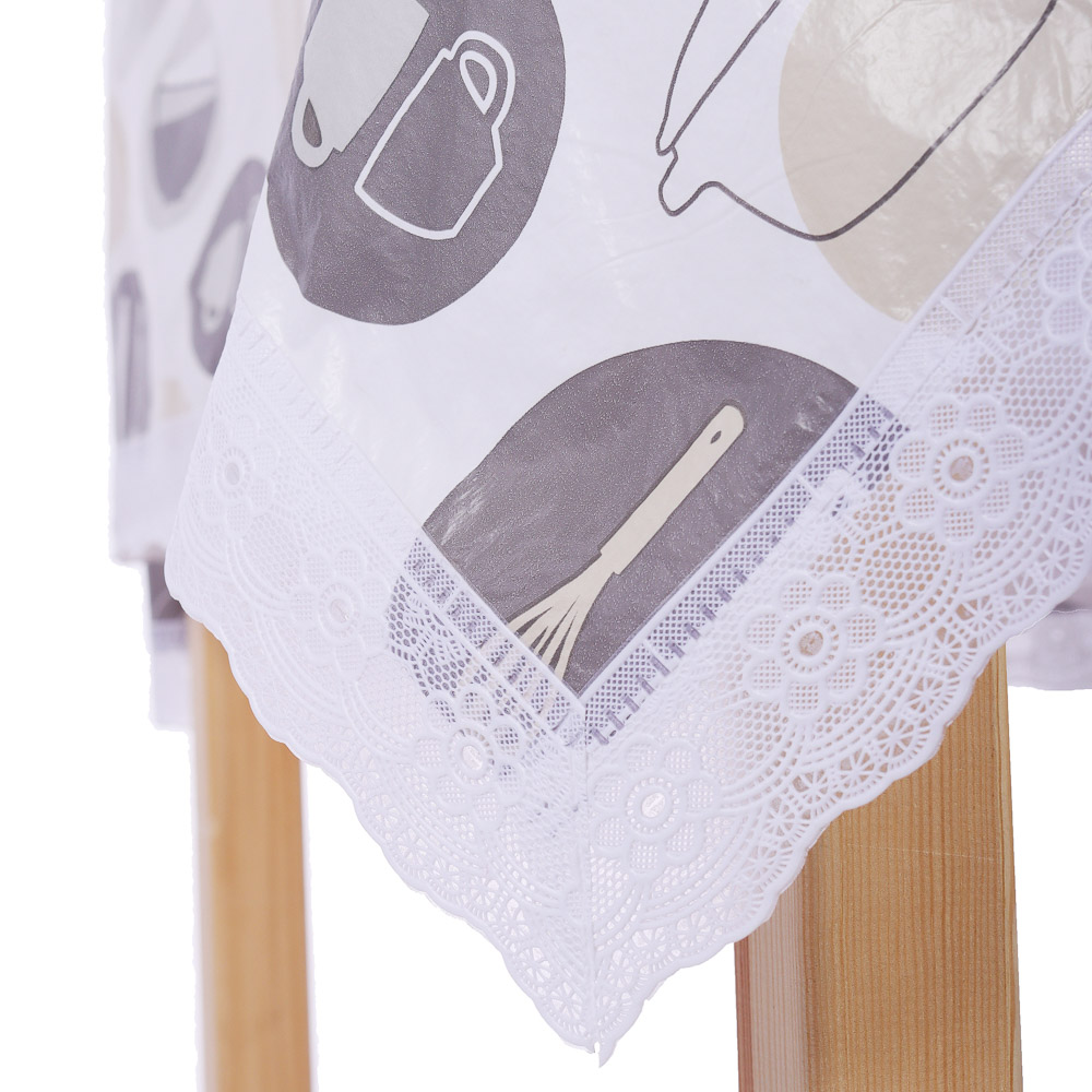 PROVANCE Скатерть ПВХ 140х140см "Настроение" с ажурной каймой, 6 дизайнов - #2