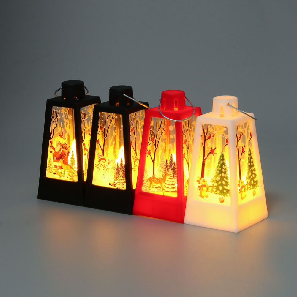 СНОУ БУМ Светильник декоративный LED в виде фонаря, 4,5x9,2см, PP, 3хAG10, 1 режим, 4 дизайна - #5