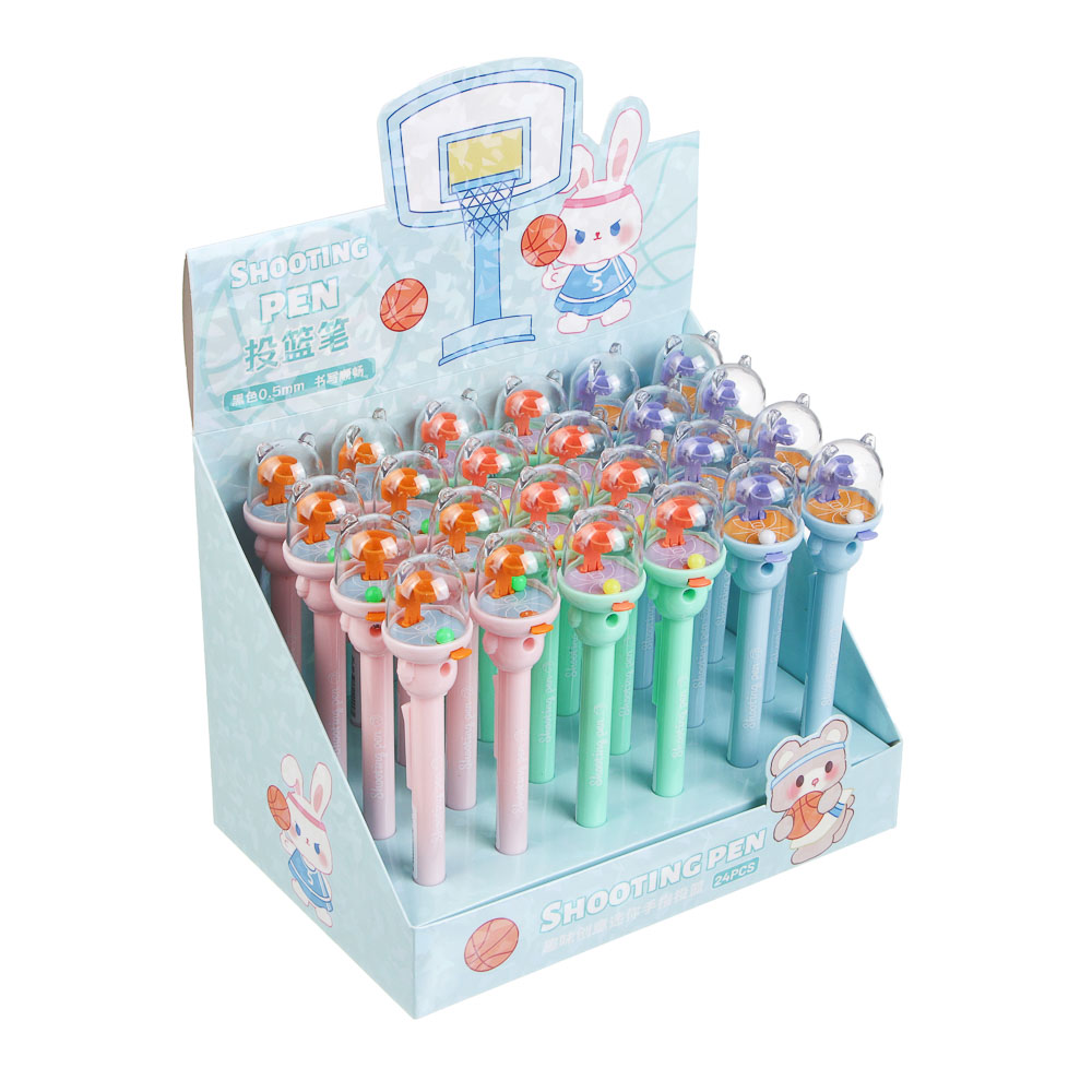 Ручка гелевая черная 0,5мм, интерактивная "Попади в сетку", 3 вида, шоу-бокс - #6