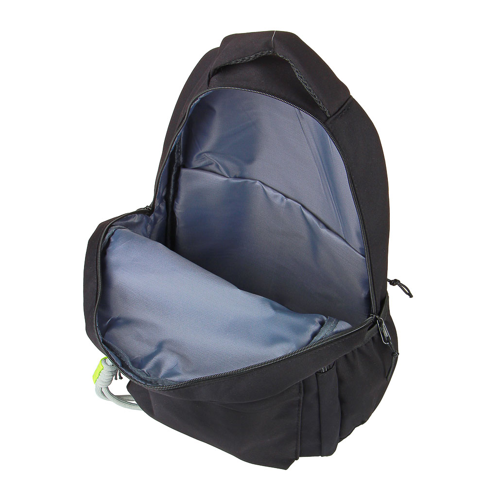 Рюкзак подростковый 45x30x17см, 2 отд., 3 карм., пластиковая нашивка, ПЭ, черный - #5