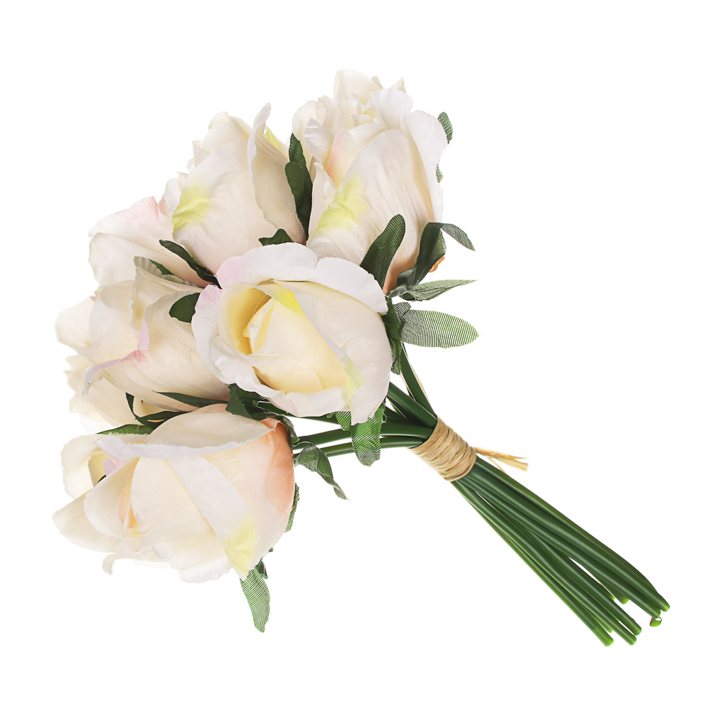 LADECOR Букет роз, 25см, пластик, полиэстер, 11 роз, 6 цветов - #8