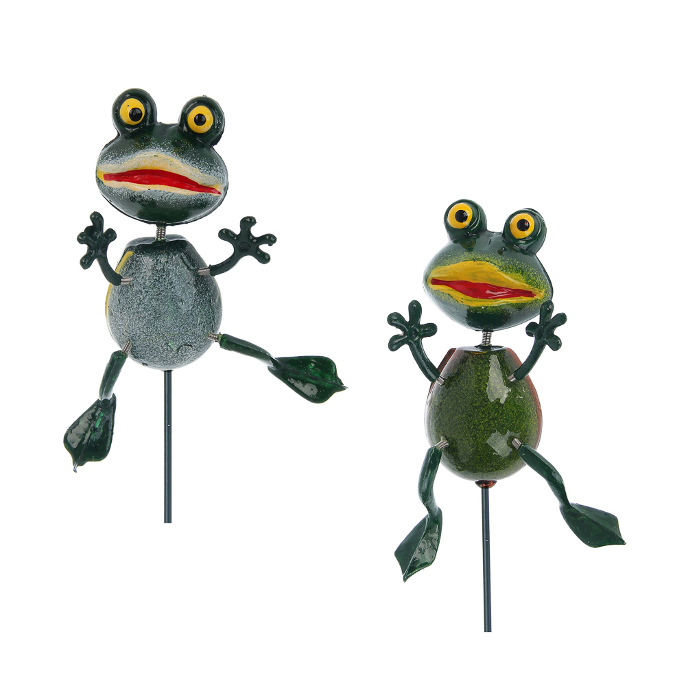 Фигурка на стержне "Лягушка" тм INBLOOM, 12х6х60см, пластик, металл - #1
