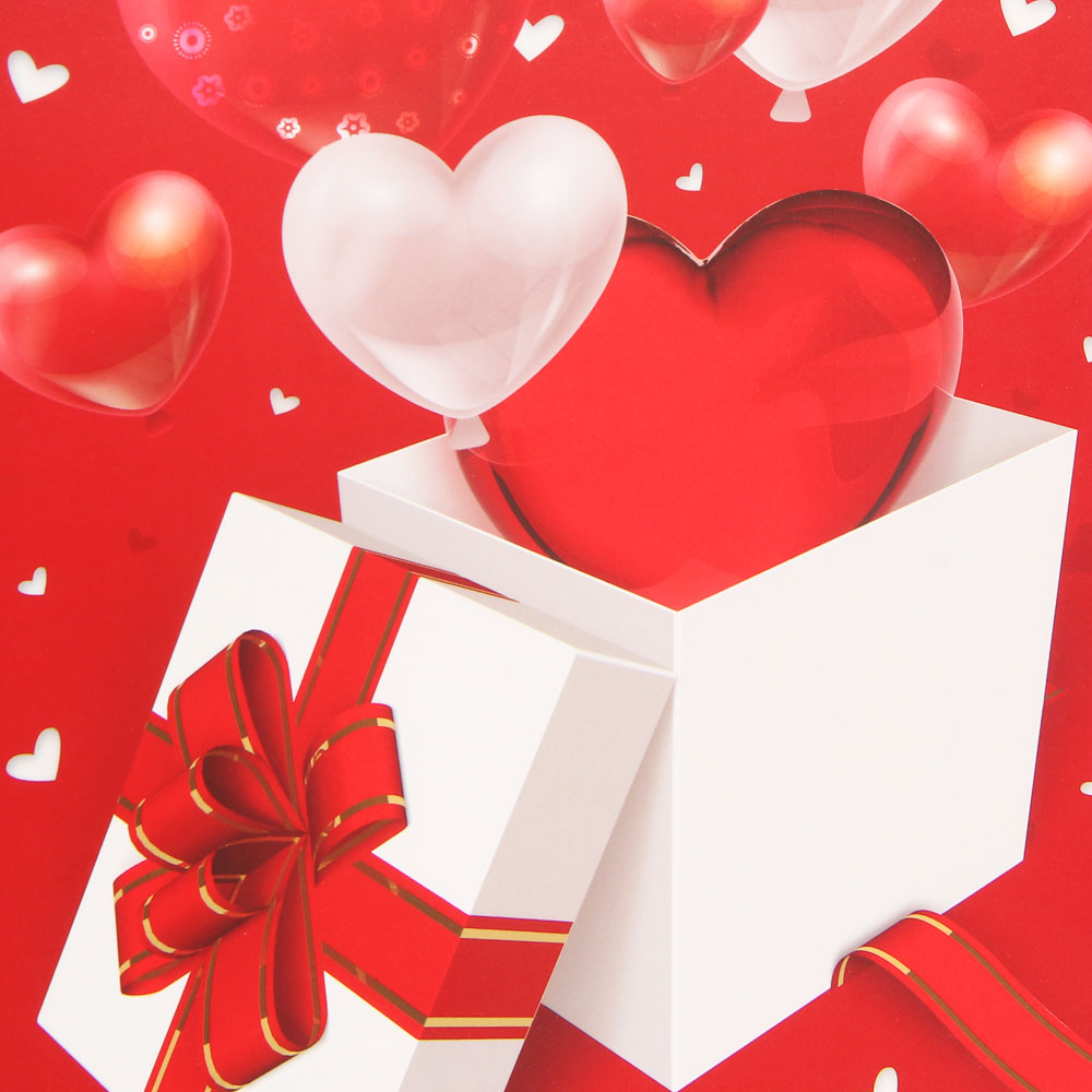 Пакет подарочный бумажный тм LADECOR M 18x23x10 см, "Сердце" арт 1, 4 дизайна - #4