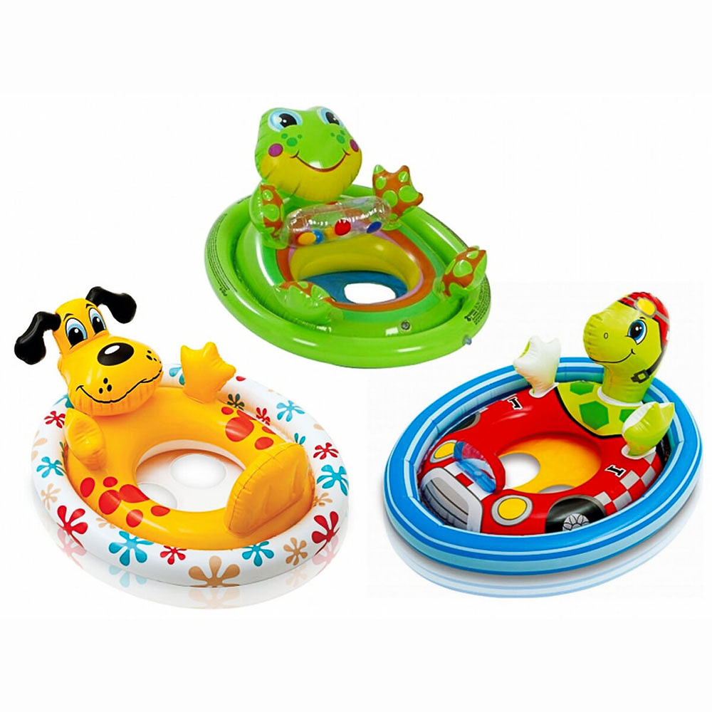 Круг надувной тм INTEX Животные с сиденьем и спинкой, 58см, от 3 до 4 лет, 3 цвета, 59570NP - #1