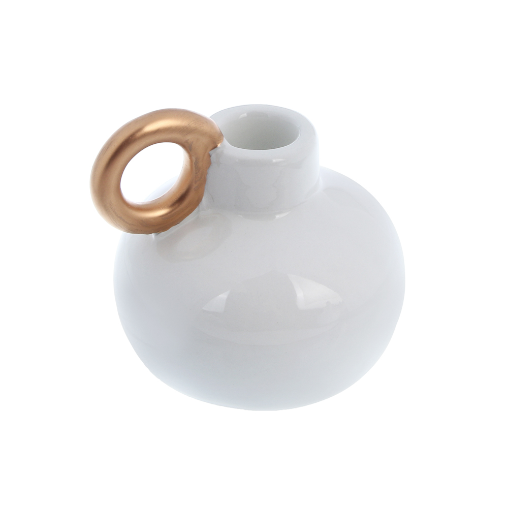 Подсвечник тм LADECOR, 8,5x9 см, с ручкой, доломит, 3 вида - #1