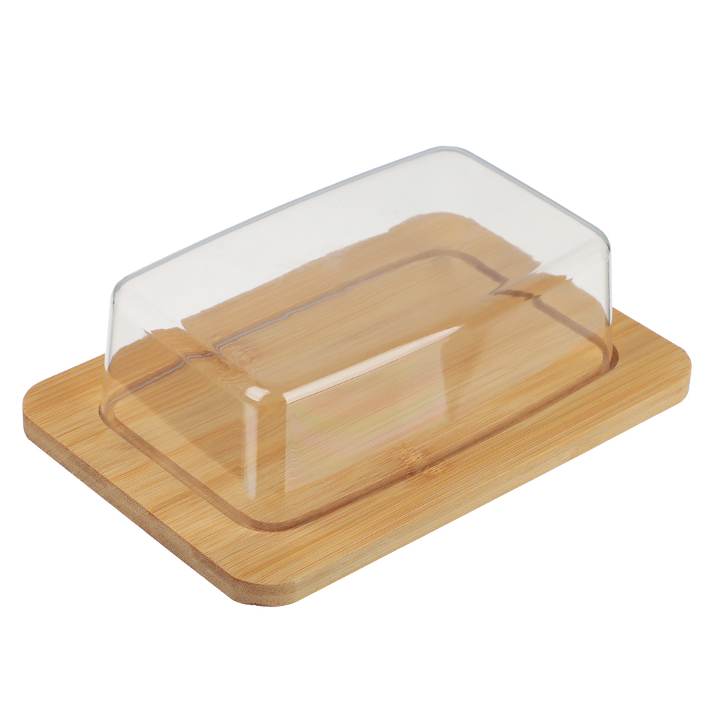 Масленка тм VETTA, 20,5x14x6,4см, пластик, бамбук - #1