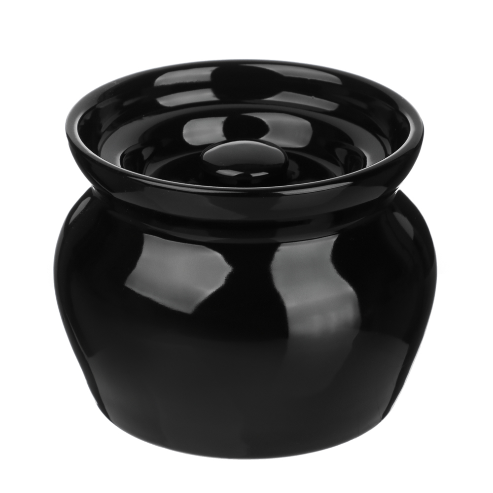 MILLIMI Горшочек для запекания, 400 мл, керамика, черный - #1