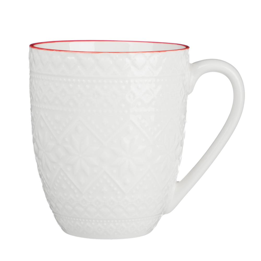 MILLIMI Рельеф Кружка 380мл, белая, фарфор, подарочная упаковка - #1