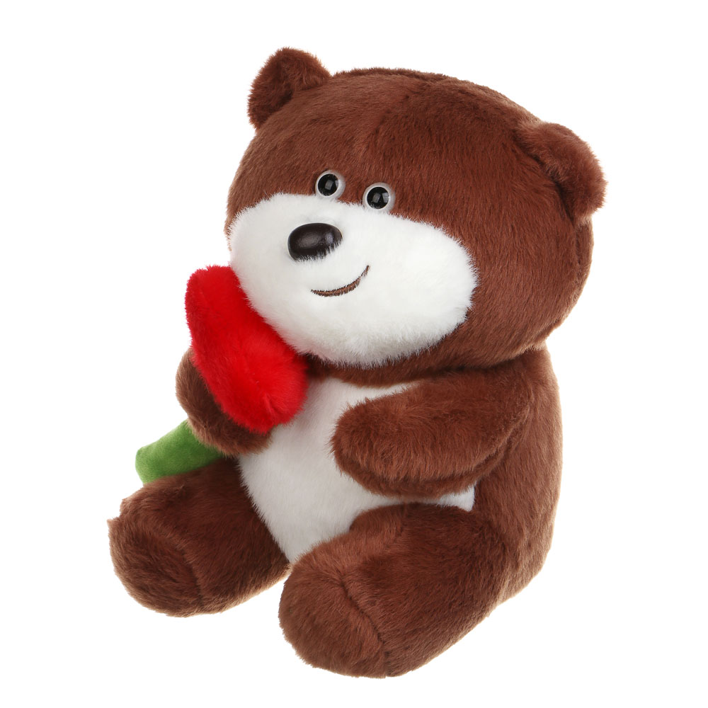 ИГРОЛЕНД Игрушка мягкая "Медведь с цветком", 25 см, полиэстер, микс видов - #4