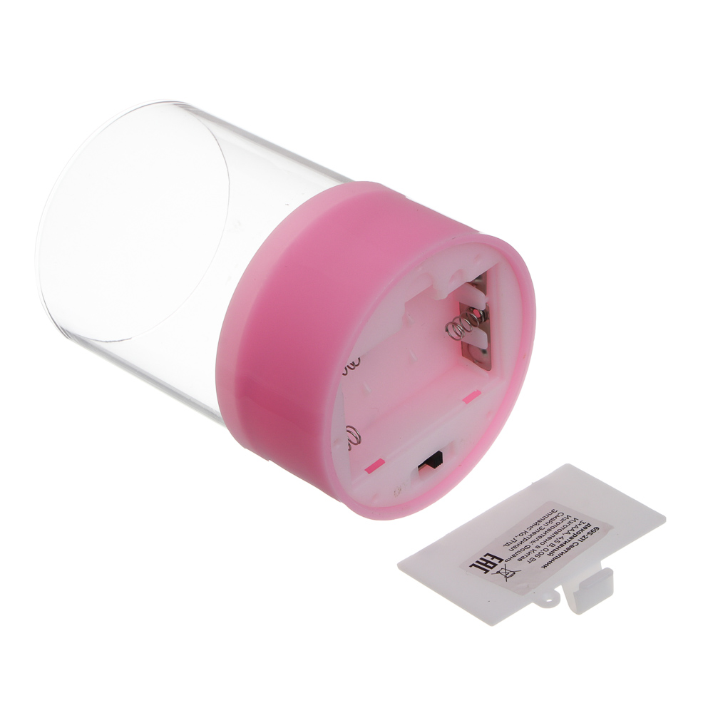 Светильник декоративный, 7х7х10 см, 3хААА, стекло, пластик, 4 дизайна - #5