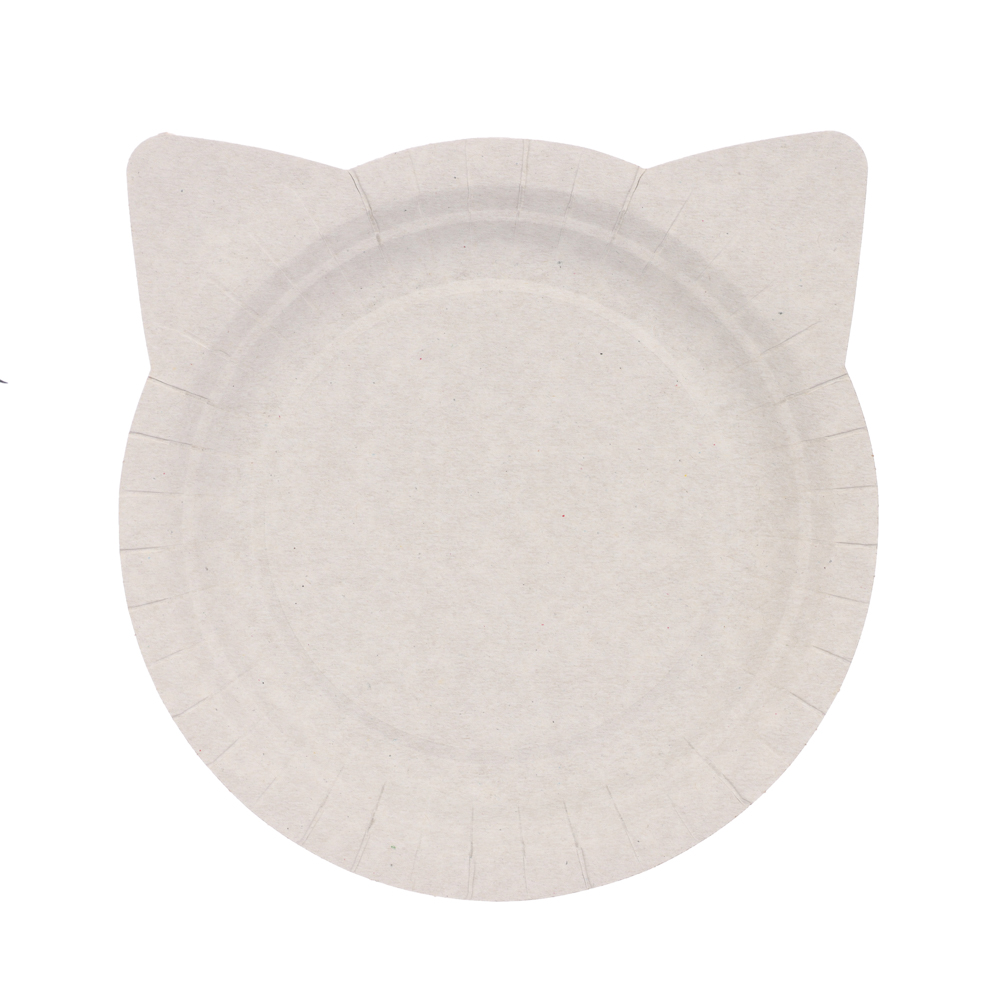 Набор бумажных тарелок Кошки с ушками, в т/у пленке, 6 шт d=180 мм - #5