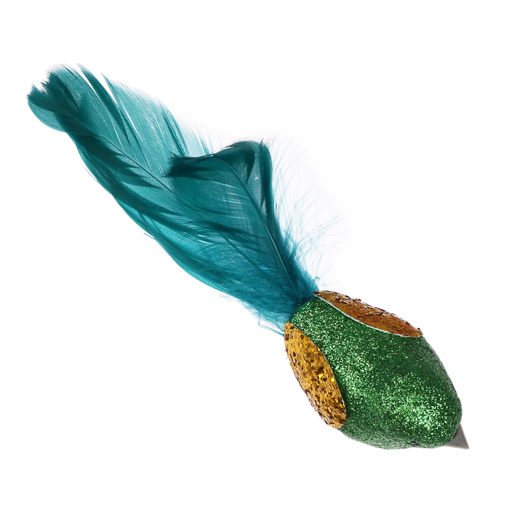 СНОУ БУМ Украшение декоративное в виде птицы, 14x4x5 см, 5 цветов - #3