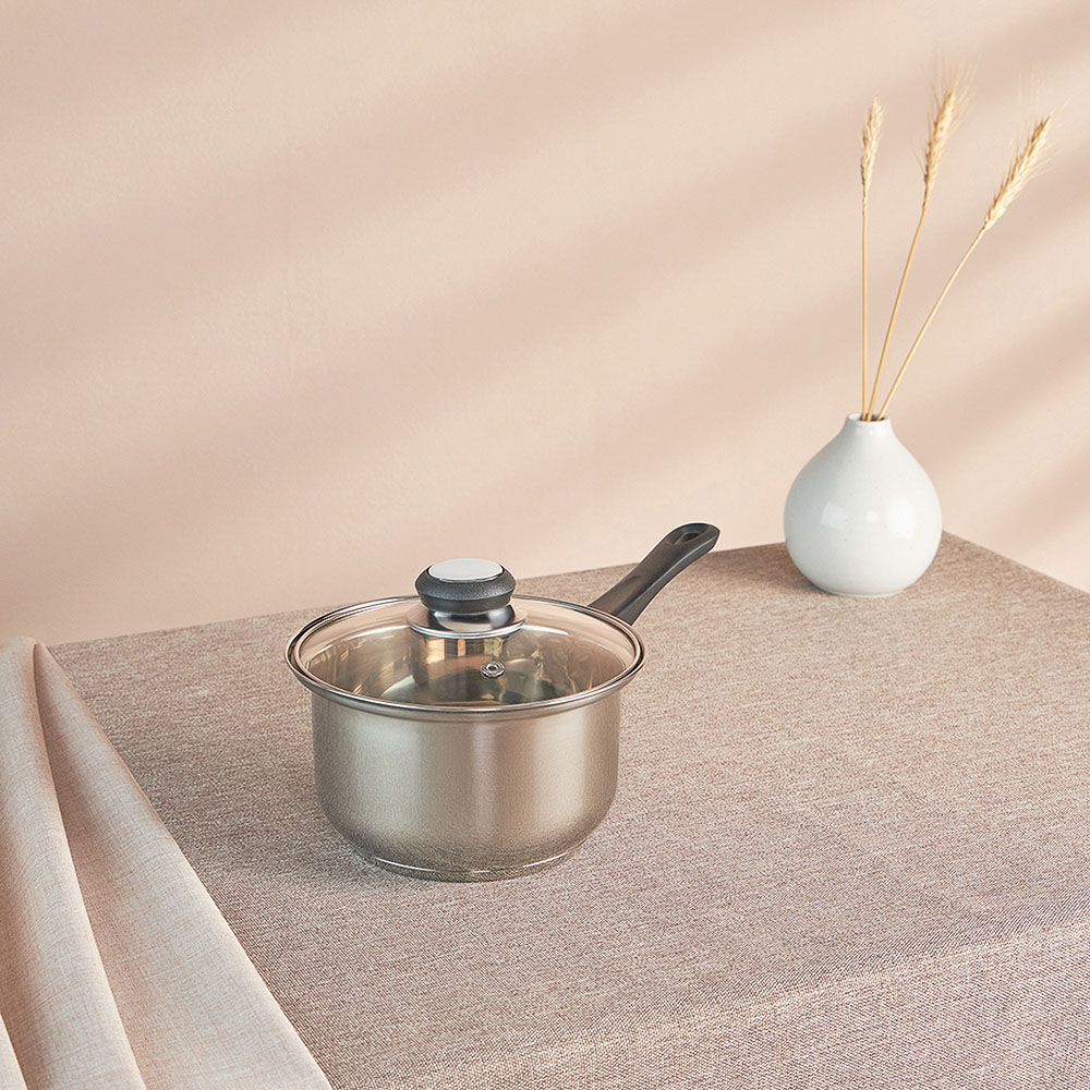 Стрейтон Ковш 16х9,5см, 1,4л, со стекл. крышкой - #6