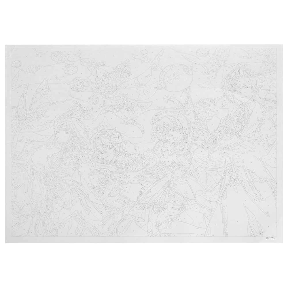Геншин. Картина для раскрашивания по номерам, 40х50, 50x2x40см - #2