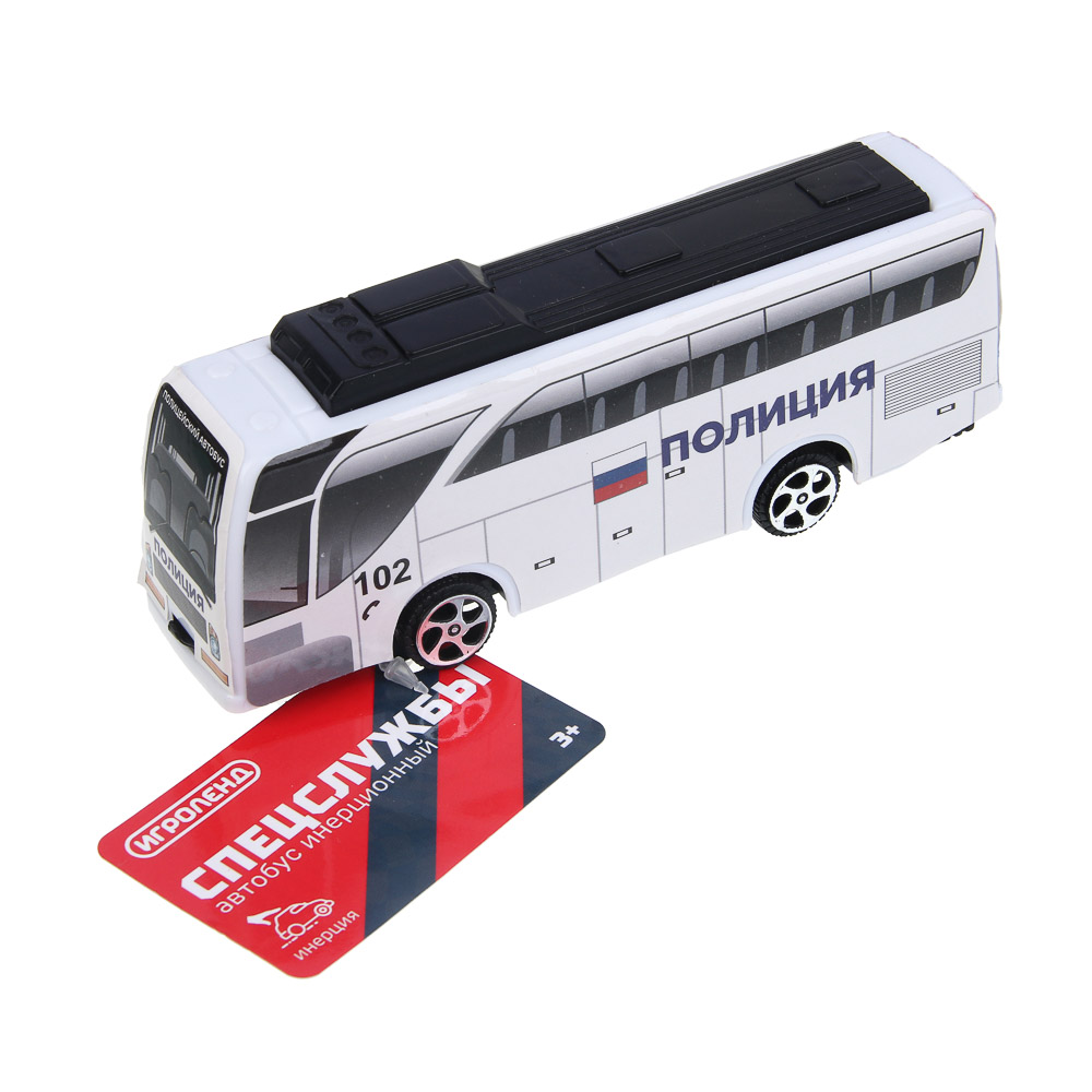 ИГРОЛЕНД Автобус "Спецслужбы", пластик, инерция, 11,5х9х3,5 см, 4 дизайна - #6