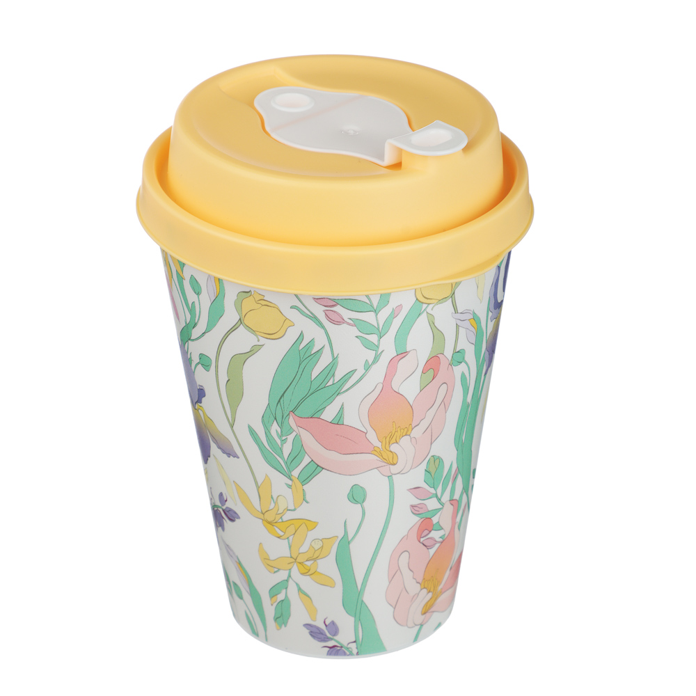 Ботаника Стакан с крышкой и клапаном 420мл, пластик, 3 цвета - #3