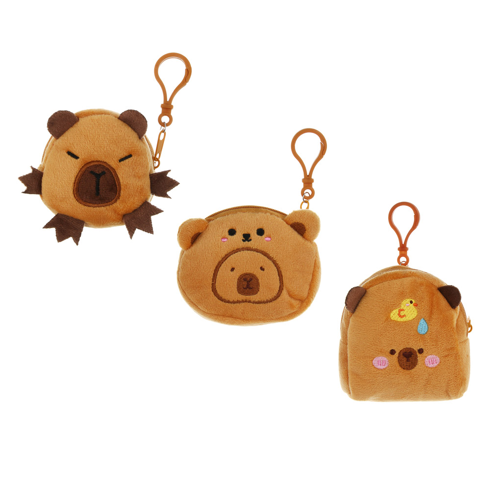 Монетница детская мягкая "Капибарик", полиэстер, пластик, тм ИГРОЛЕНД, 1811-37 - #1