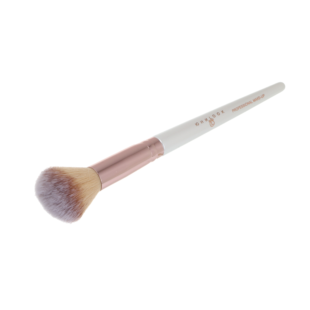 Кисть для румян и хайлайтера тм ЮНИLOOK Perla, пластик, металл, нейлон,18см,белый - #3