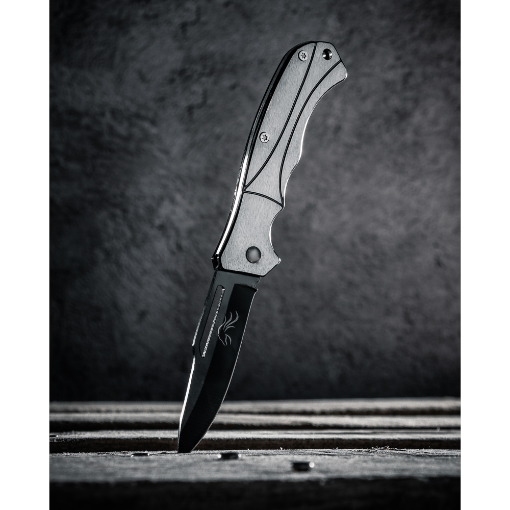 ЕРМАК Нож туристический складной 17 см. толщина лезвия 1,8 мм, нерж. сталь, арт.1 - #8