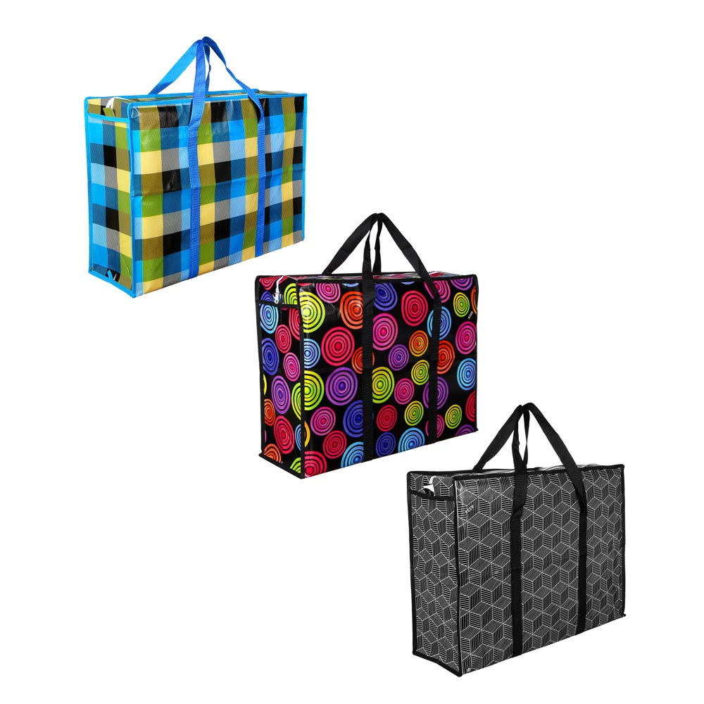 VETTA Сумка хозяйственная "Индия", нетканый материал, 60x45x20см, 54л, до 11кг, полипропилен, 3 диз. - #1