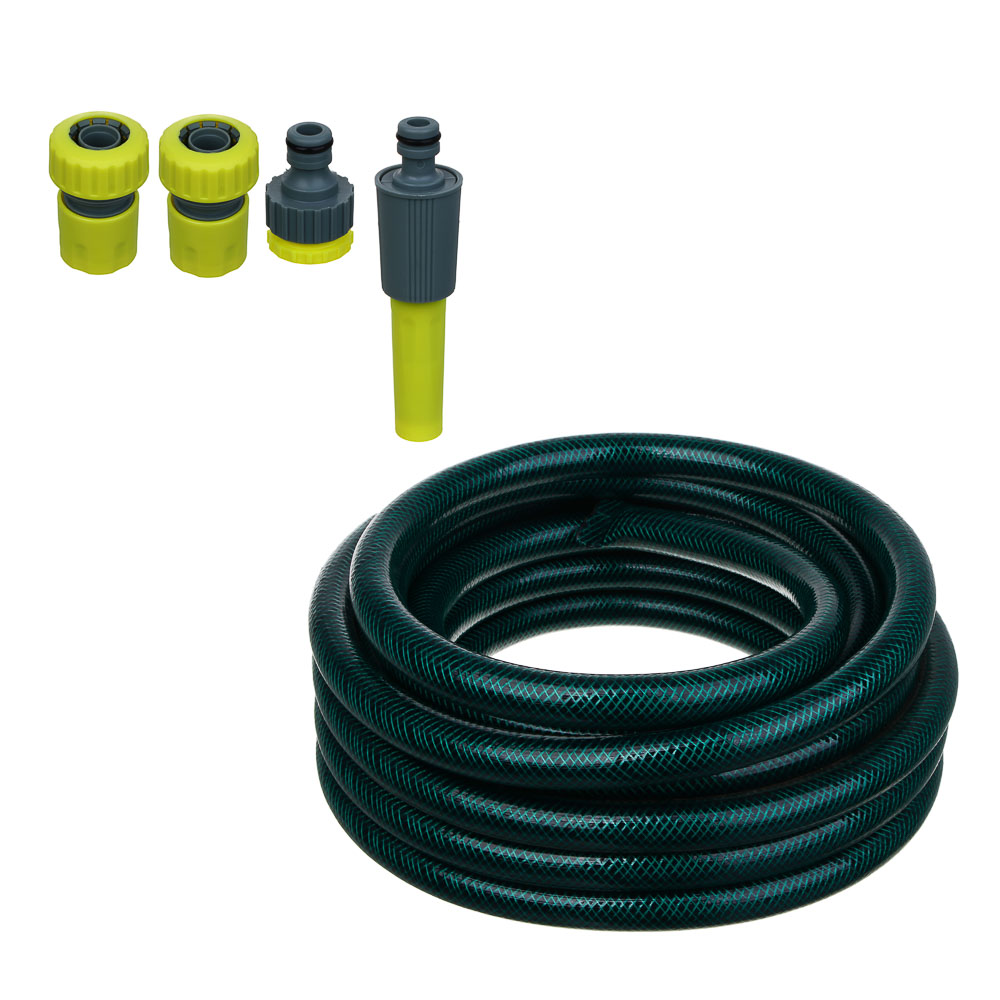 INBLOOM Набор для полива 3/4"(шланг 10м, коннектор-2шт., штуцер-1шт, наконечник-1шт) PP, PVC - #1