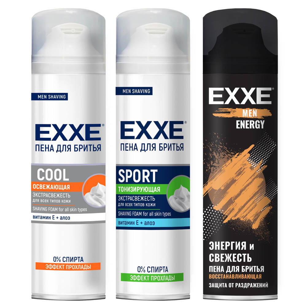 Пена для бритья EXXE Cool/Sport/Energy, 200 мл - #1