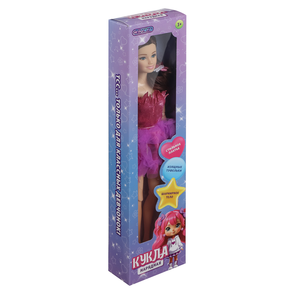 ИГРОЛЕНД Кукла нарядная шарнирная, 29 см, PP, PVC, полиэстер, 8х4х32 см, 4 дизайна - #23