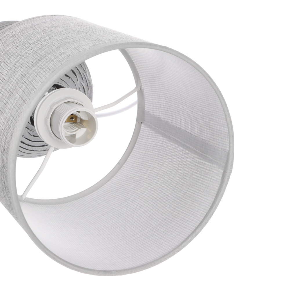 Светильник переносной настольный BY Мадрид, 25 см, Е14, 40 Вт, 230 В, керамика, текстиль, серый - #4