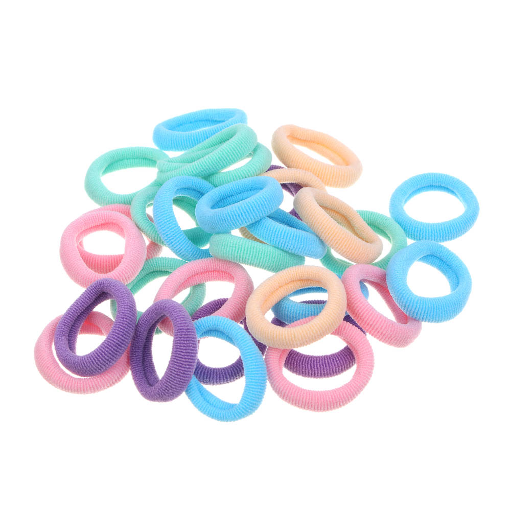 Резинки для волос ЮНИLOOK 40шт, d2см, полиэстер, 5 цветов, ACS-89 - #2