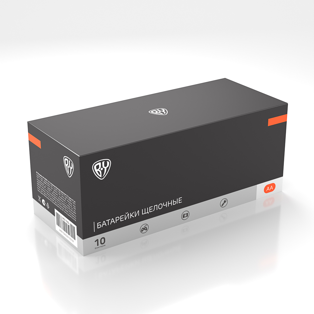 Батарейка AA BY (LR06) 1шт в отрывном блистере, щелочная 1.5В, цена за 1шт - #5