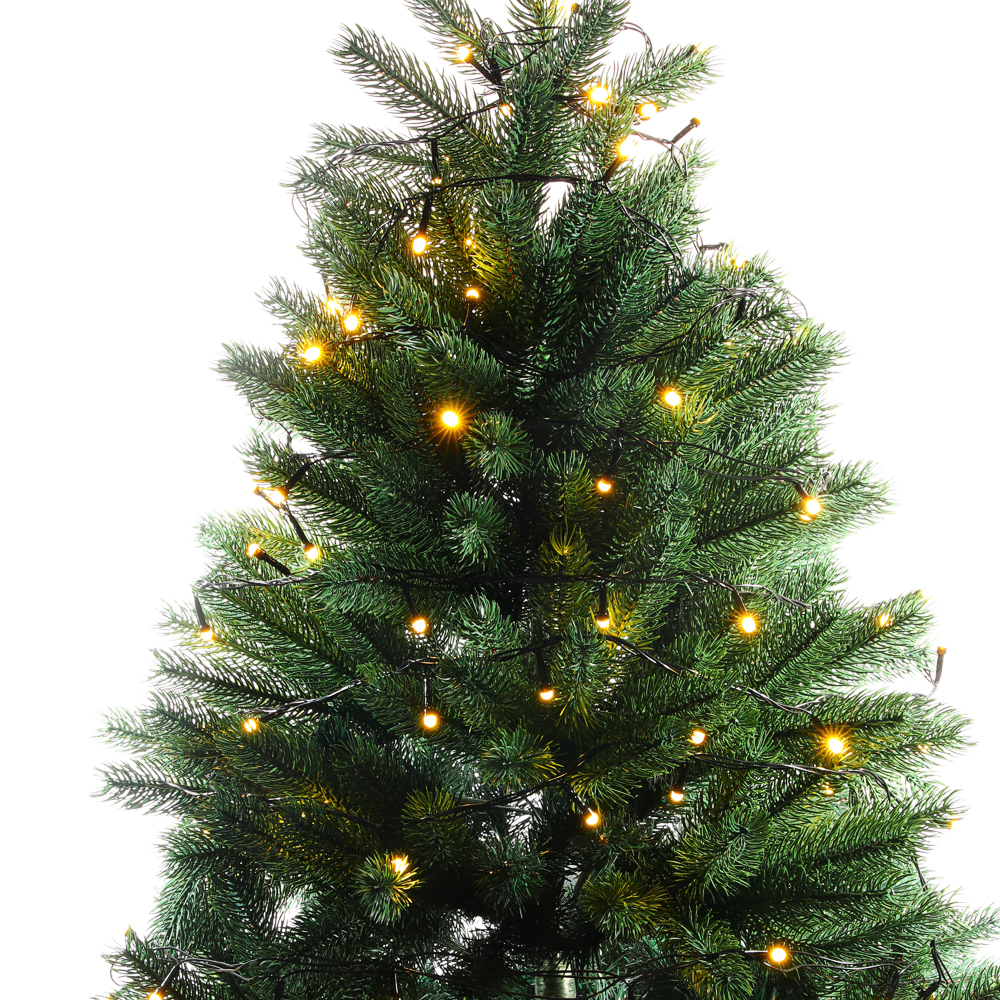 СНОУ БУМ Гирлянда эл. вьюн 10м, 100LED, диод с пузырями, шампань, 8 режимов, ПВХ черный, 220В - #6