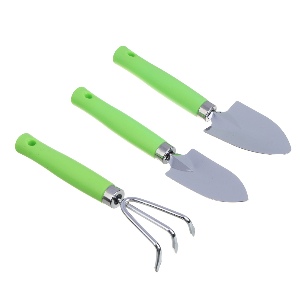 Набор для ухода за комнатными растениями (совки 17.5см, грабли 15.4см) тм INBLOOM, пластик, металл - #1