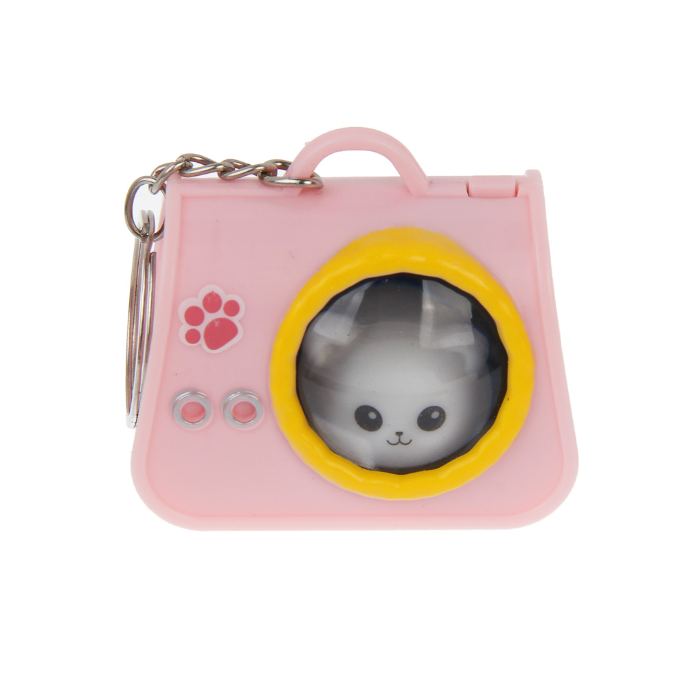 Игрушка брелок "Питомец в сумочке", ИГРОЛЕНД, ABS, 14х12 см, 3хAG10, 3 дизайна - #5