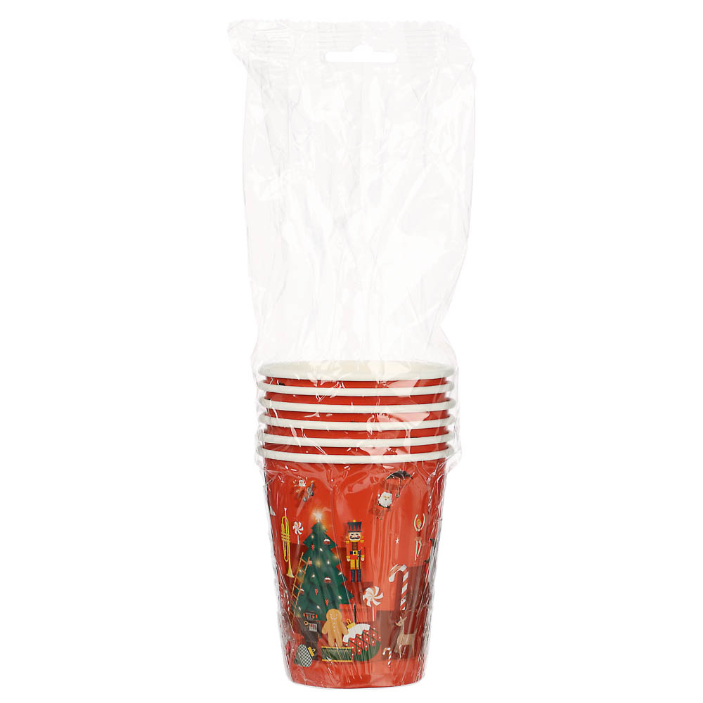 Набор бумажных стаканов Рождественская сказка, 6 шт*250 мл - #4