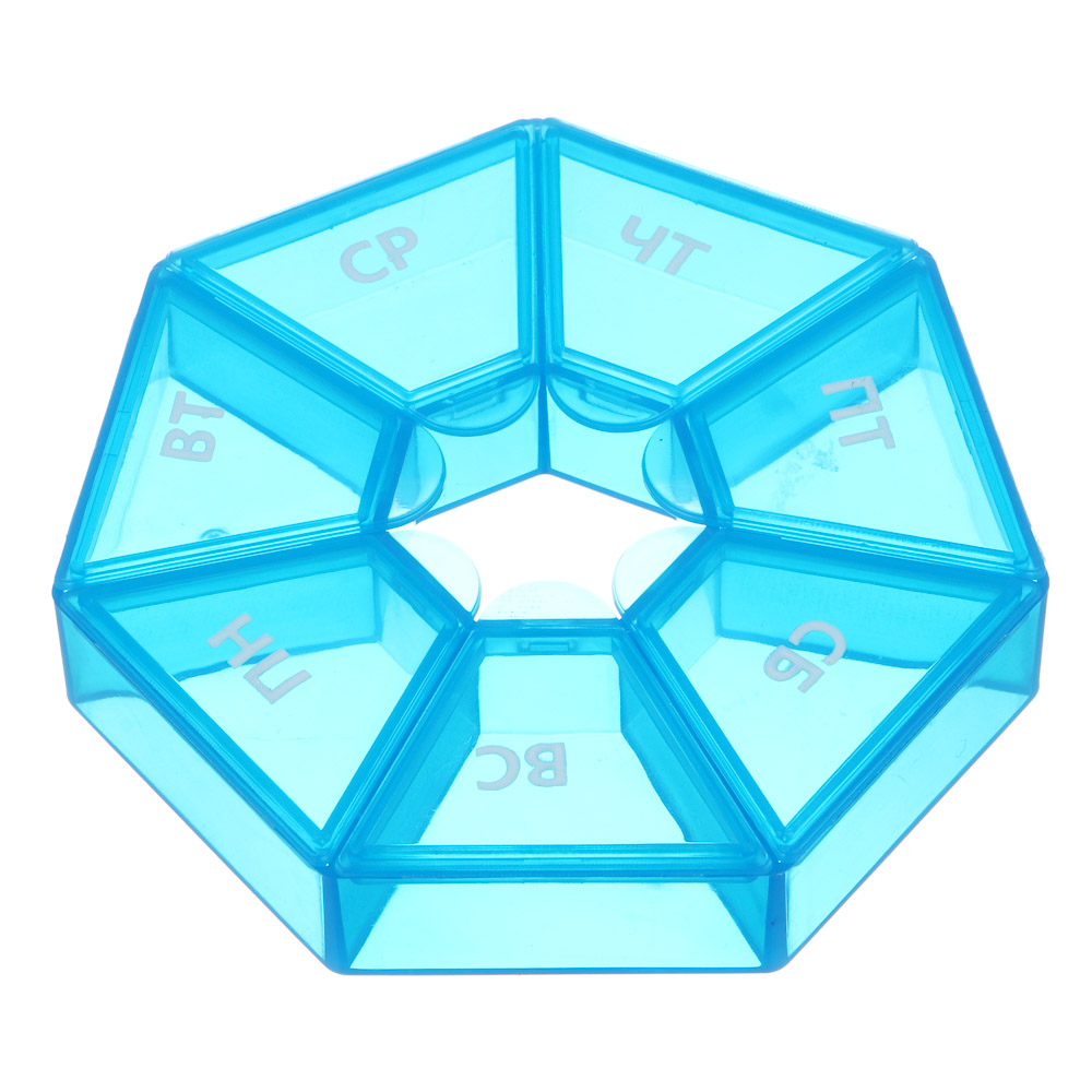 VETTA Бокс для таблеток, пластик, "Неделька" 8,5см, 3 цвета - #2