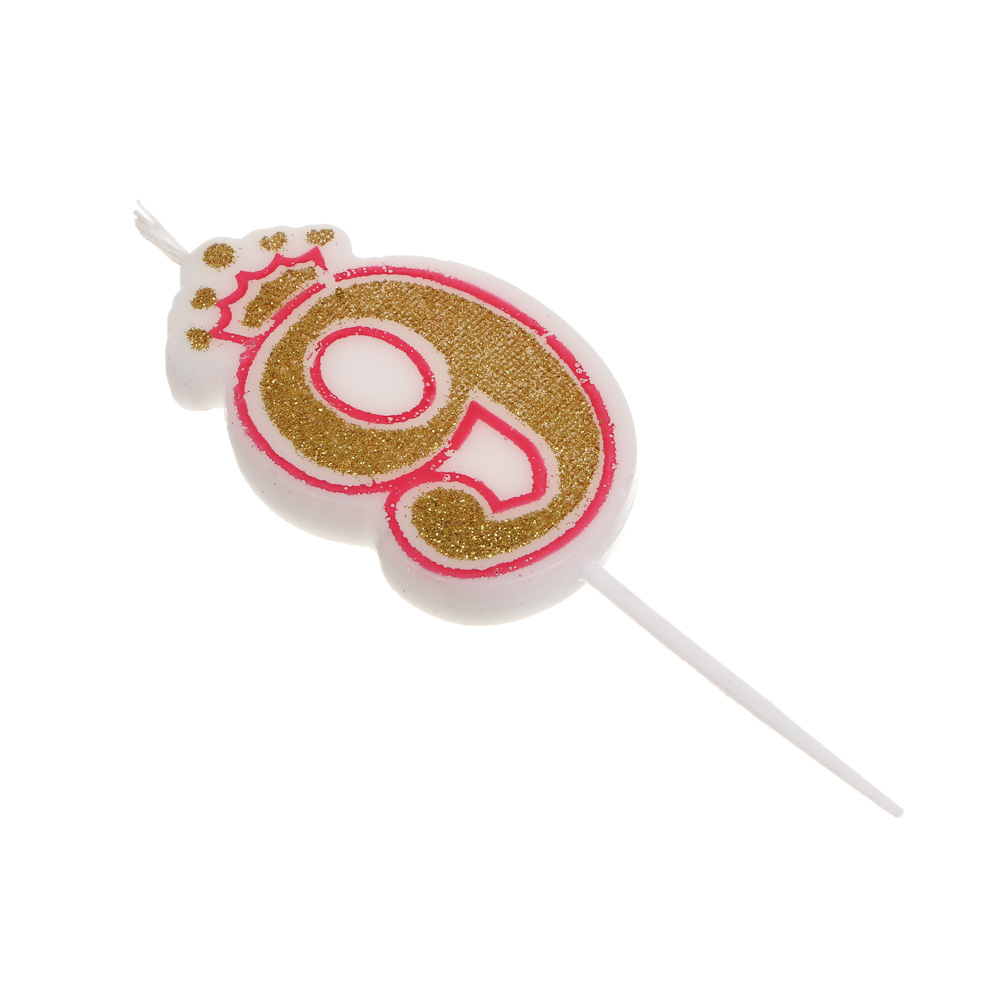 Свеча для торта тм Fntastic 5,6 см, в форме цифр (9), парафин - #3