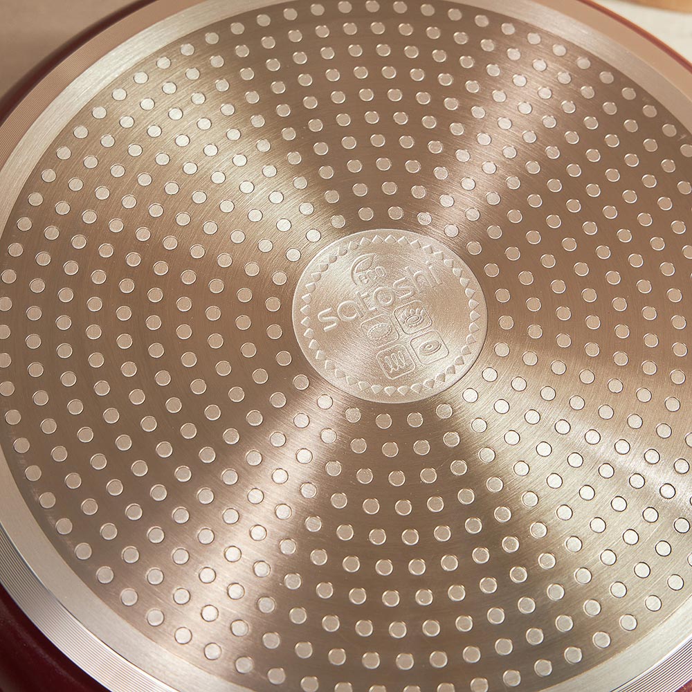 SATOSHI Ла Мери Сотейник литой 4,3л d=28х8см, с крышкой, антипригарное покрытие мрамор, индукция - #11