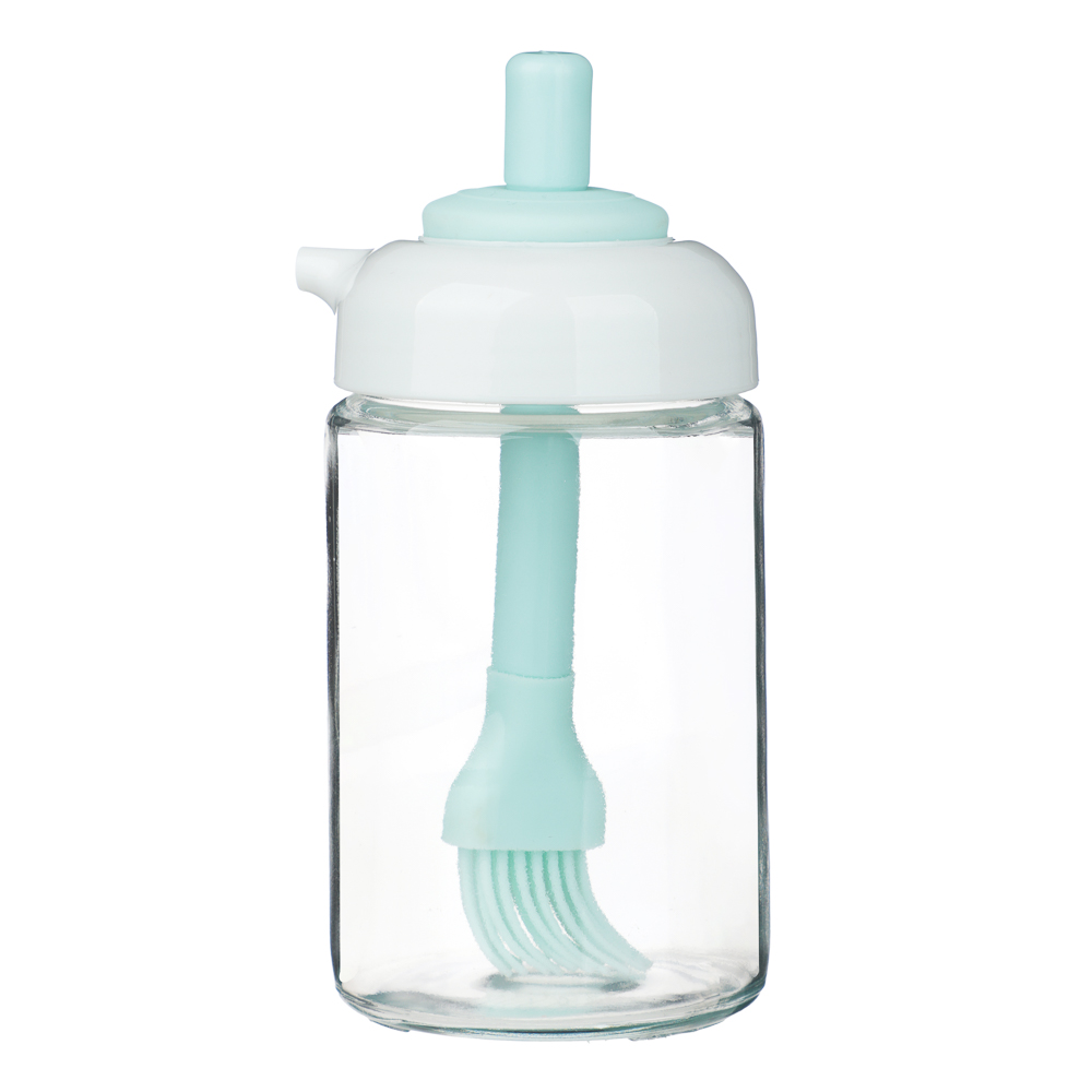 VETTA Банка для масла с кисточкой, 250 мл, стекло, пластик, силикон, зеленый - #2