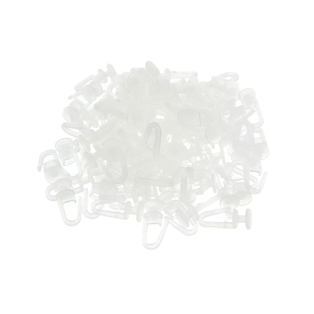 Крючки для штор, 100 шт, POM, 2.6x1.3x0.9 см/шт., цвет прозрачный - #1