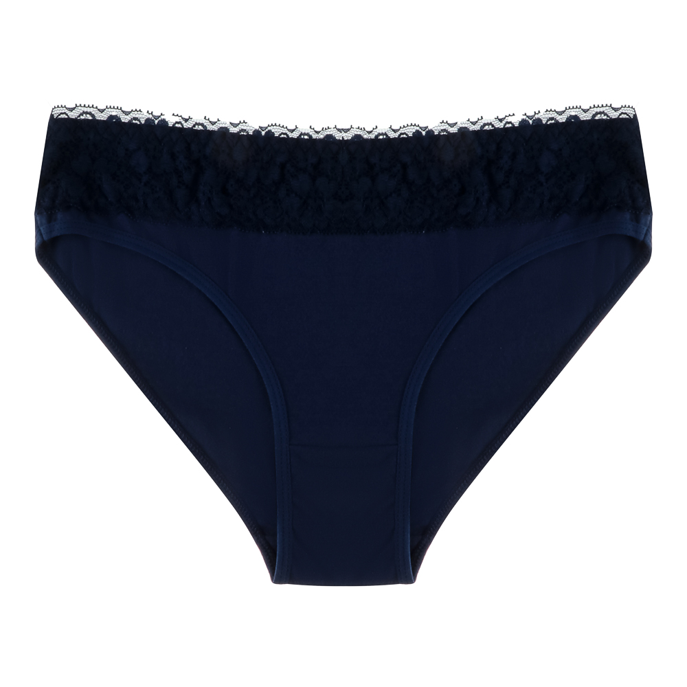 GALANTE Трусы-слипы женские с декором, р.48, 95%хлопок, 5%спандекс, синий, НБ25-12 - #1